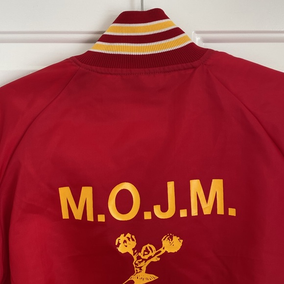 Vintage 80’s Butwin Nylon Cheerleading Jacket - Red Yellow Bomber Retro - Picture 4 of 11